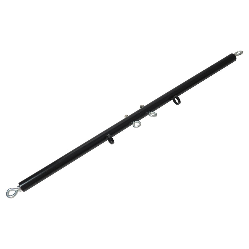 Spreader Bar Silver/Black Adjustable Exercise Stainless Steel Bar, Yoga Training Fitness Gear, Workout Bar,Sports Gym Kit Black
