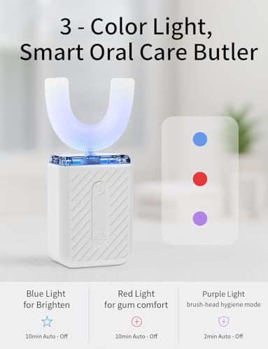 U-Shaped Electric Toothbrush, IPX7 Waterproof with Magnetic Contact Charging Pine Green
