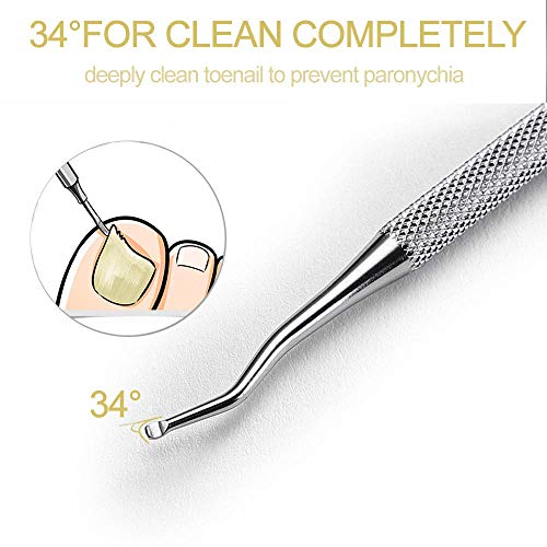 Manicure Tools Pedicure Tools-Multi-Function Double End Nail Lifter, Ingrown Toenail Tool, Callus Remover and Trimmer Cutters Nail Tools with 100% Stainless Steel with Non-Slip Handle 3 Count