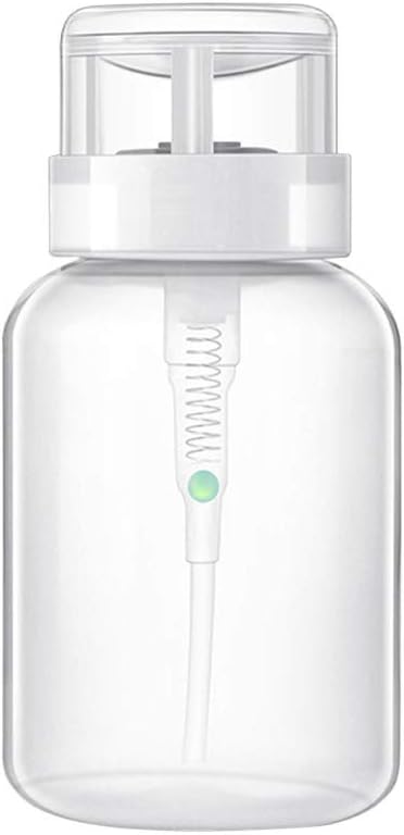 Ruier-tong Pump Dispenser Nail Pump Bottle 200ml Nail Cleaner Bottle Lotion Bottle Travel Lockable Empty Bottle Empty Container Gel Cleaner Gel Remover Nail Care Cosmetic Refill Container (1 Piece, White) - BeesActive Australia