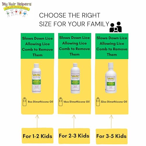 My Hair Helpers Unscented Dimethicone Oil Lice Treatment, 8 fl Ounces 8 Fl Oz