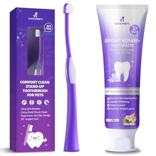 Enzymatic Dog & Cat Toothpaste with Nano-Hydroxyapatite (nHA) + Ultra Soft Bristles Toothbrush