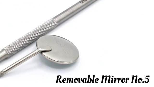 Dental Mouth Teeth Inspection Mirror #5 with Stainless Handle, Cone Socket, Total Length 6.5" 6.5 Inch (Pack of 1)