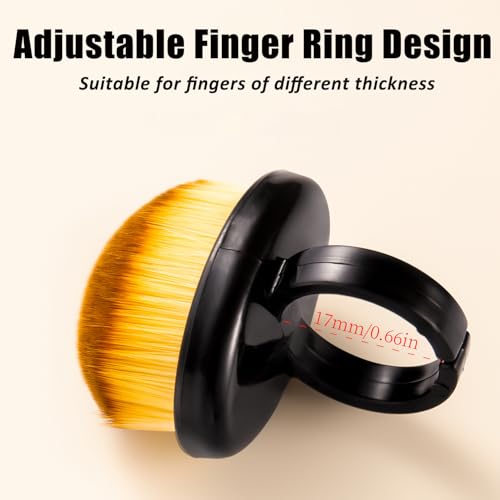 3PCS Ring Fingernail Brush Soft Nail Dust Brush, Multicolor Nail Scrubber Brush Small Nail Tech Manicure Brush Tools for Toe and Fingernail Men Women