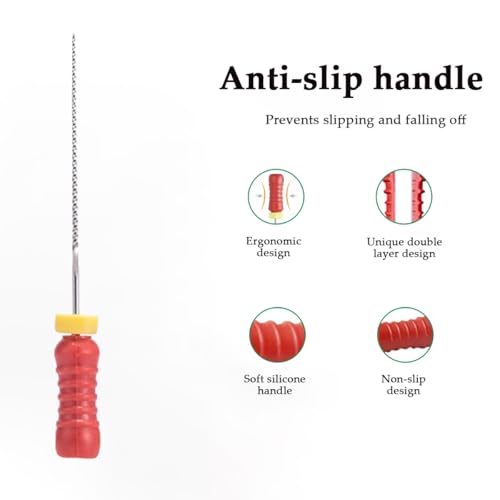 K Files Dental 25MM Root Canal Cleaner Hand Use Files 6PCS for Endodontic Treatment (3Packs #20) 3Packs #20