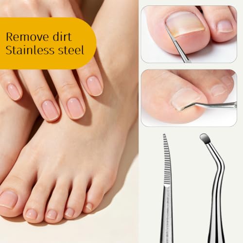 EBEWANLI Toenail Clippers for Thick Toenails, Heavy Duty Foot Care Kit Black-5pcs