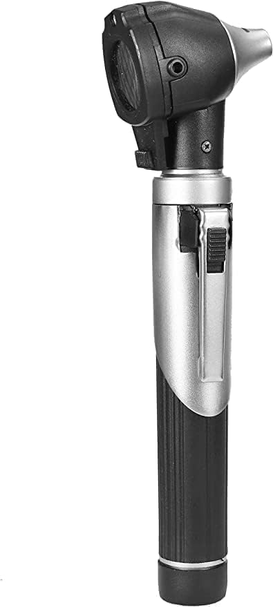 Fiber Optic Mini Otoscope Ear Healthy Tool for Home use with Extra Replaceable LED Light Silver - BeesActive Australia