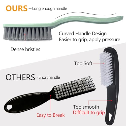 Nail Brush Foot Brush Curved Handle Grip Hand Fingernail Scrub Brush Home Laundry Cleaning Shoes Clothes Toes Nails Feet Scrubber,4 PCS