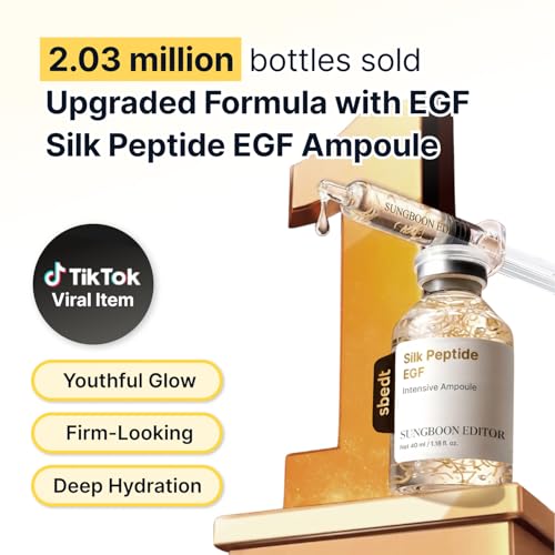 SUNGBOON EDITOR Ultimate Firming Bundle Set for Elasticity Support & Smooth-Looking Skin, EGF Silk Peptide Ampoule & Collagen Serum, Korean Skincare Gift Set