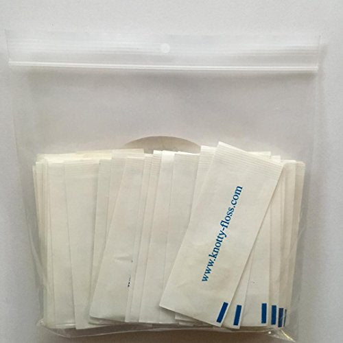 Individually Wrapped Fresh Mint Waxed Nylon Floss - Patented Plaque Grabbing Technology - Vegan - 50 Count