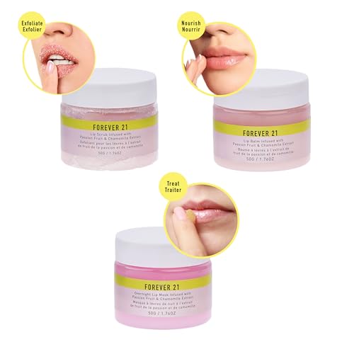 3pc Lip Care Kit - Lip Scrub, Overnight Lip Mask & Daily Lip Balm