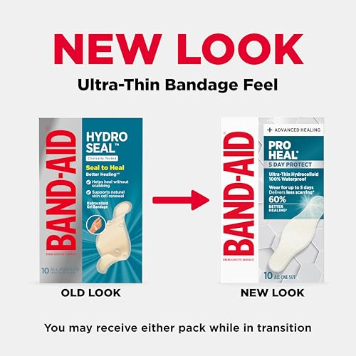 BAND-AID Brand Pro Heal 5 Day Protect Hydrocolloid Bandages, Assorted, 14ct Assorted Sizes