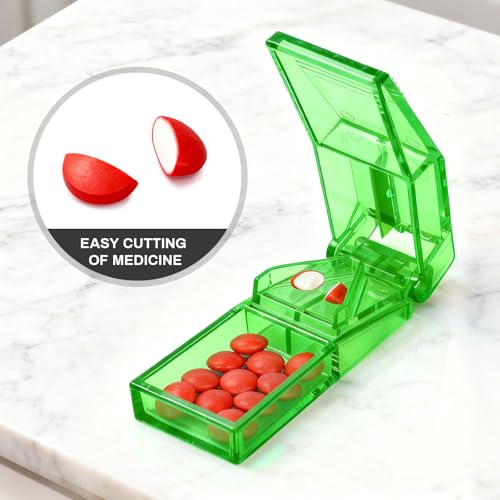 Ultrassist Tablet Cutter, Pill Splitter, Green