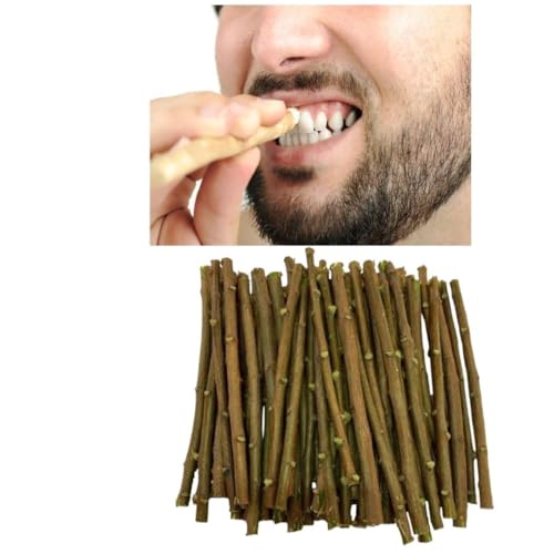 Ayurvedic Neem Datun Sticks, Half Sun Dried Neem Twigs, Vacuum Packed Wooden Chew Sticks, Daily Use Brushing Alternative, 6-8 Inch, Pack of 10 & 1 Piece Free