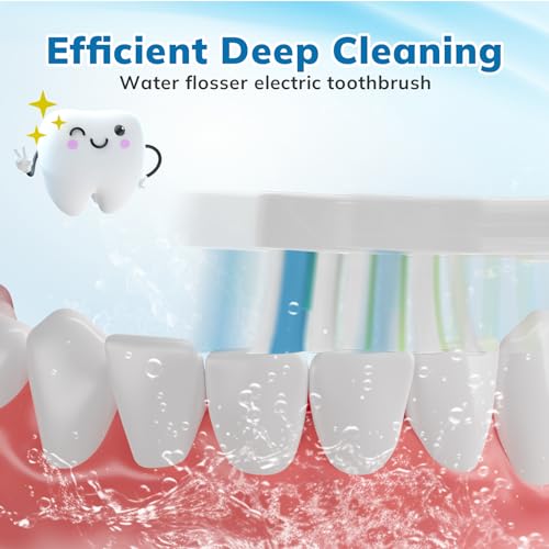 6 Pack Replacement Replacement Brush Heads for 𝗪𝗮𝘁𝗲𝗿𝗽𝗶𝗸 𝐒𝐨𝐧𝐢𝐜-𝐅𝐮𝐬𝐢𝐨𝐧 Flossing Toothbrush Compatible with Sonic Fusion SF01/SF02 and Sonic Fusion 2.0 SF03/SF04- White with Caps 6p White