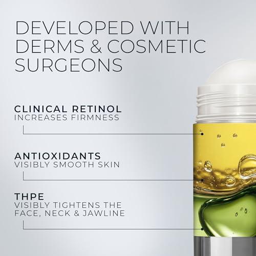RoC Derm Correxion Retinol Firming Serum Stick with Antioxidants to Visibly Tighten and Firm Wrinkles and Laugh Lines For Men and Women + Retinol Eye Cream Packette, 1.0 oz (Packaging May Vary) Firming Stick