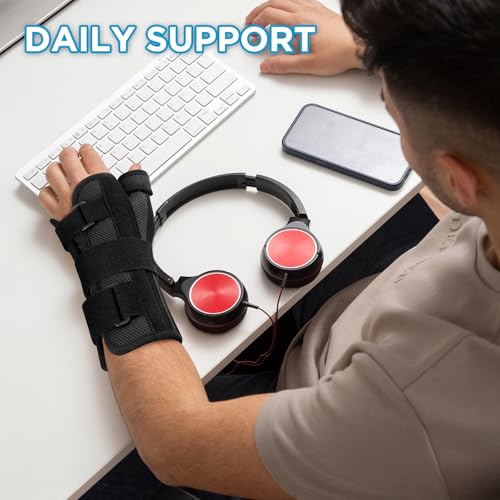 NEENCA Carpal Tunnel Wrist Brace with Thumb Support, Medical Grade Night Support Thumb Spica Splint for Arthritis, Tendonitis & De Quervain’s ((XL/XXL/XXXL, Left Hand)) XL/XXL/XXXL