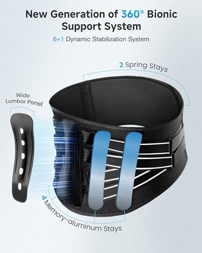 Back Brace for Lower Back Pain,Lumbar Support Belt for Men & Women Large