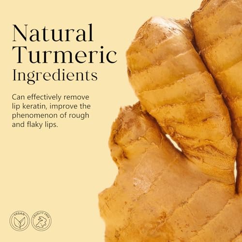 Turmeric Lip Treatment Kit for Dark Lips, Lip Scrub&Lip Balm for Smokers, Lip Exfoliator Scrub for Hydration Chapped and Cracked Peel Lips 1x Turmeric Lip Balm, 1x Turmeric Lip Scrub