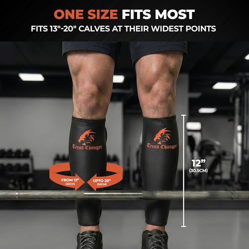 Deadlift Shin Guards & Calf Support Brace, 5mm CrossFit 2 Pack - Men, Women 5MM (Thick)