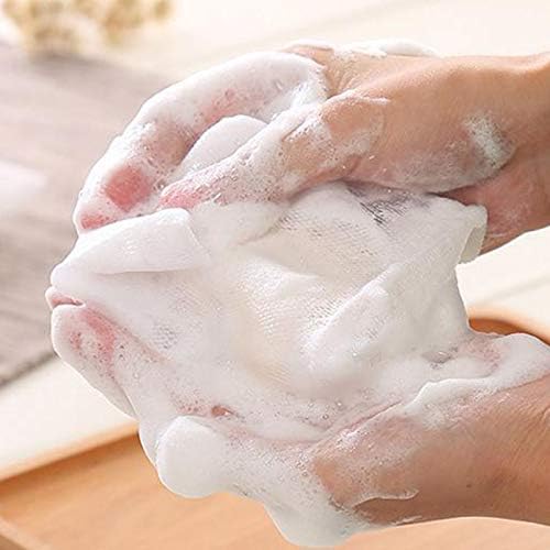 Wakaka 10-Piece Whisk Net with Soap Filling, Soap Net, Soap Bag, Whip, Mesh Material, Drawstring Bag, Bath, Foaming Massage, Exfoliating -  Australia