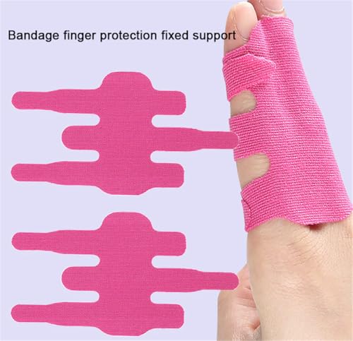 Athletic Finger Splint Tapes, 20 PCS Adhesive Double Finger Buddy Wraps Athletic Tapes, Elastic Precut Kinesiology Tape, for Broken, Jammed, Swollen Finger or Dislocated Joint, Splints Brace