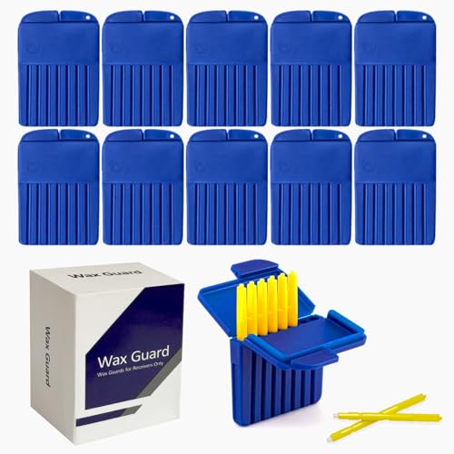 (80-Pcs) Starkey Hear Clear Hearing Aids Wax Guards Filters.Starkey Hearing Aid Supplies Cleaning Kit Accessories,Ear Replacement Parts Cleaning Tool(10 Pack) 10 Packs/80 Filters Yellow