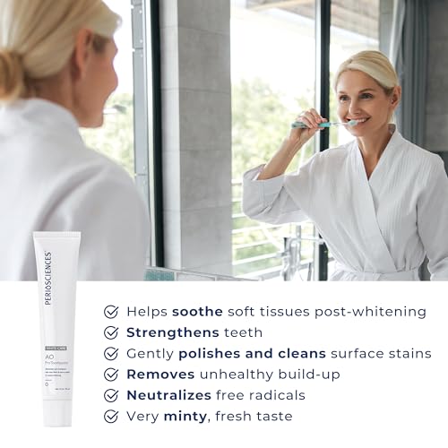 PerioSciences AO Pro Post Whitening Toothpaste with Nano Hydroxyapatite, Remineralizing, 3 fl oz / 90ml - Pack of 2 White Care 3 Fl Oz (Pack of 2)