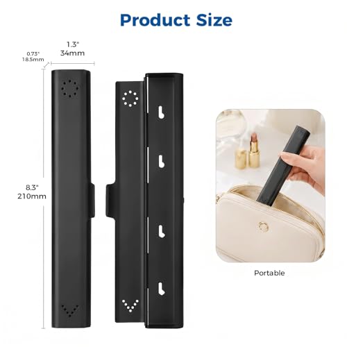 Toothbrush Travel Case Aluminum, Portable Toothbrush Holders, 1Pack Silver, 1Pack Black, Bundle Product
