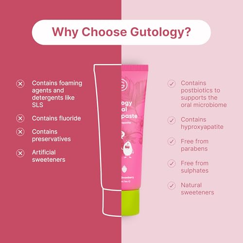 Gutology Family Toothpaste Multipack - Adult 5.5oz & Kids 3.5oz Strawberry (Kids) & Wild Mint (Adults)