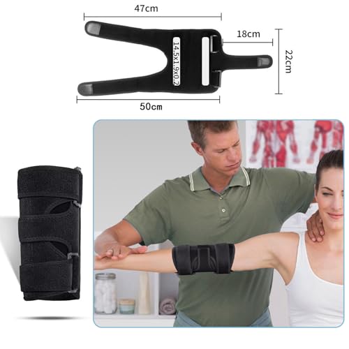 Elbow Brace, Adjustable Elbow Splint for Tennis Elbow Support Black One Size