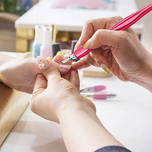 Cuticle Pusher Cuticle Trimmer Professional V Shaped Cuticle Remover Manicure Dead Skin Removal Tool Toe Nail Care for Home and Nail Shop (12Pcs)