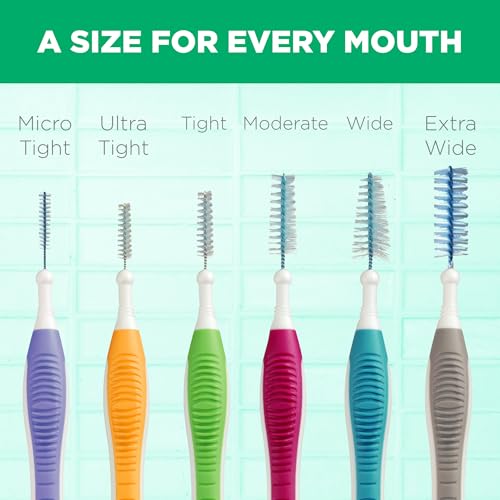 GUM Proxabrush Go-Betweens Moderate Interdental Brushes, 10 Count (6 Pack) 10 Count (Pack of 6)