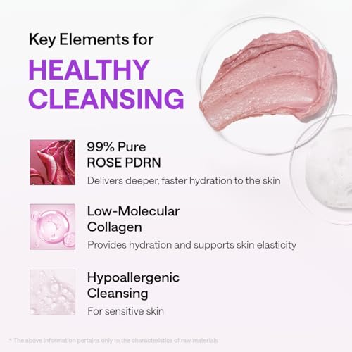 MEDIHEAL Rose PDRN Derma Cream Facial Cleanser, Wash Mask (4.06 fl oz) 4.06 Fl Oz (Pack of 1)