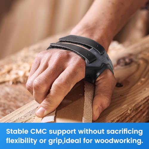 Velpeau CMC Thumb Brace for Arthritis Pain Relief and Support, Right L New Black - Right Large