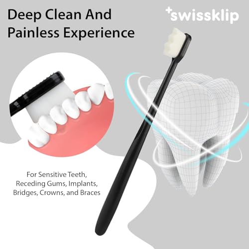 Swissker by Swissklip Foam Toothpaste Teeth Whitening with Nano Toothbrush