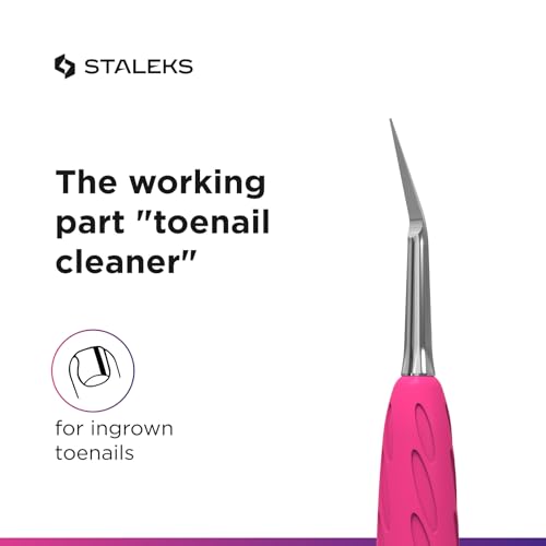 Staleks Combo UNIQ 34 Replaceable Working Part – Toenail Cleaner for Modular Handle – Cleans Under Nail and Periungual Area for pedicure