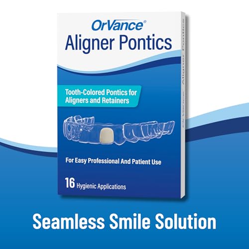 ORVANCE Aligner Pontics Temporary Tooth Replacement - Medium 1pk (16ct) 16 Count (Pack of 1) Medium Shade