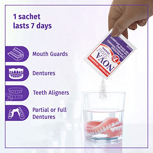 Novadent Denture Cleaner – Original – 6 Months (26 sachets) 26 Count (Pack of 1)