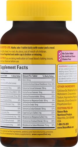 Nature Made Women's Multivitamin Tablets, 90 Count for Daily Nutritional Support† (Packaging May Vary)