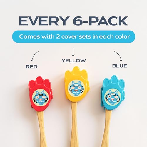 DrTung's Kids Snap-On Toothbrush Protection Head Cover Caps - 6 Pack