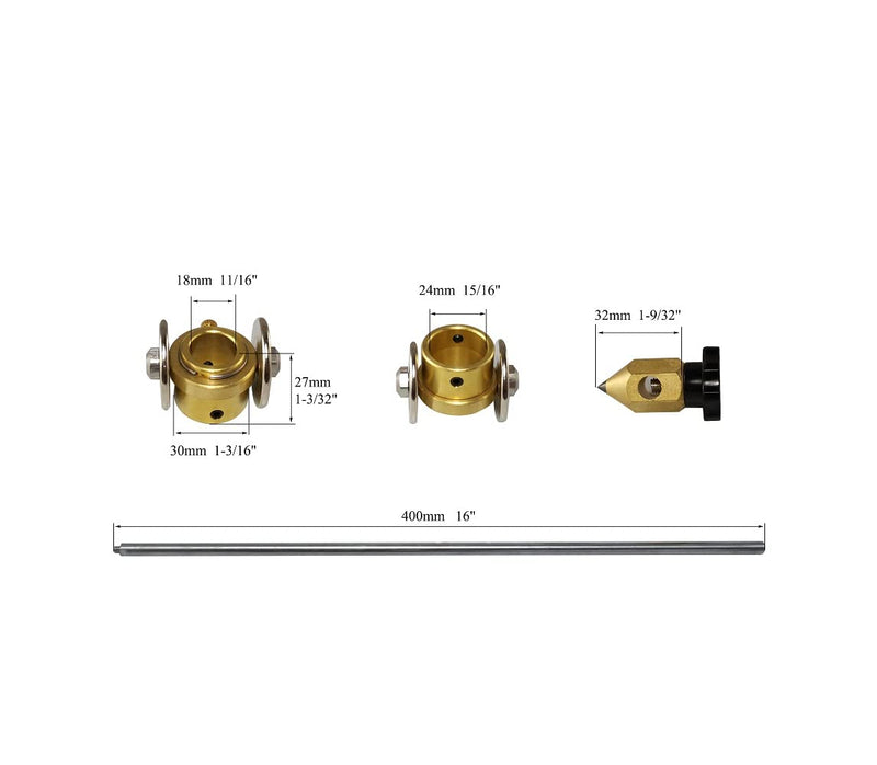 RIVERWELD L-TEC PT-31 JG-40 WSD-LG40 PT-31 Plasma Cutter cutting Torch Attachments Circle Roller Guide Wheel Compass - BeesActive Australia
