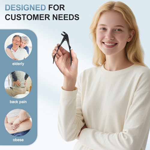 2026 Long Handle Toenail Clippers for Seniors, Angled Head Very Sharp Nail Clippers with Wide Opening for Men Wome, Toenail Clipper with Catcher for Thick Toenails and Fingernails