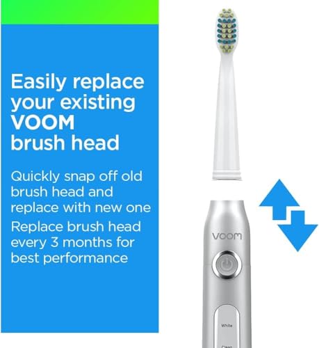 Voom Sonic – Pro 3/Pro 5 Replacement Heads | Pack of 6 Replacement Brushes | Advanced Bristle Technology| Soft DuPont Nylon Bristles | Oral Care 6 Count (Pack of 1)