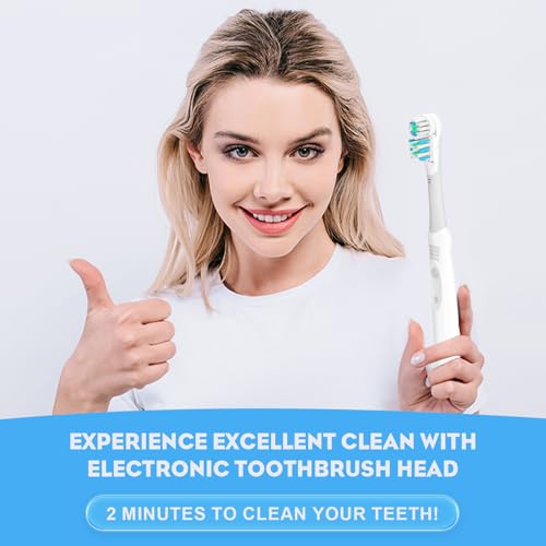 20Pcs Spinbrush Oral Toothbrush Replacements Heads Dual Cross Action Clean Attachments Sensitive Brush Refill Rotating Sets 3D White Fit for Oral B 4732 3733 4734 20 Pcs White
