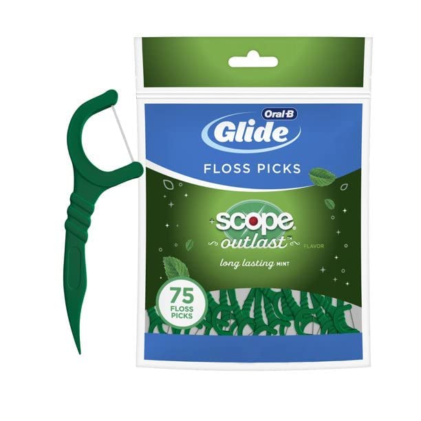 Glide Floss Picks 75 Count Scope Outlast Bag (6 Pieces)