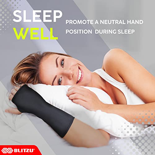 BLITZU Carpal Tunnel Wrist Brace for Night, Tendonitis Pain Relief Support