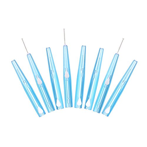 60Pcs Push-Pull Interdental Brush 0.7 MM Dental Tooth Pick Interdental Cleaners Orthodontic Wire Toothpick Toothbrush Oral Care (Pack of 2) 1 Count (Pack of 2)