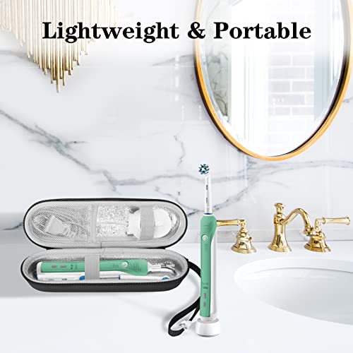 ProCase Electric Toothbrush Hard Travel Case Compatible with Oral-B Pro 1000 8000 -Black Bundle with Toothbrush Travel Case for Oral-B Pro 1000 1500 3000 5000 7000