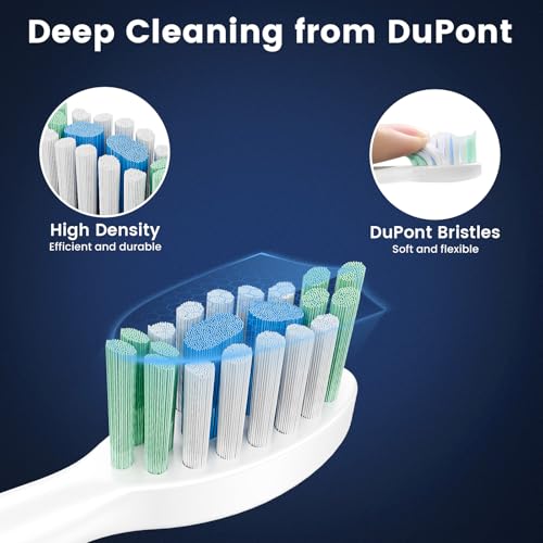 Betterchoi WL-T1009 Sonic Electric Toothbrush Replacement Brush Heads.8pcs, White. (Cannot be Used for Other Brands)
